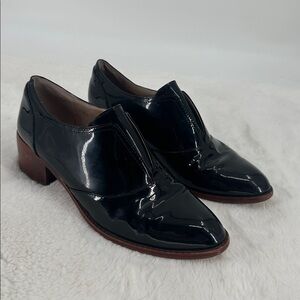 Louise Et Cie Black Patent Leather Lo-Freyer Oxford Shoes Size 8.5